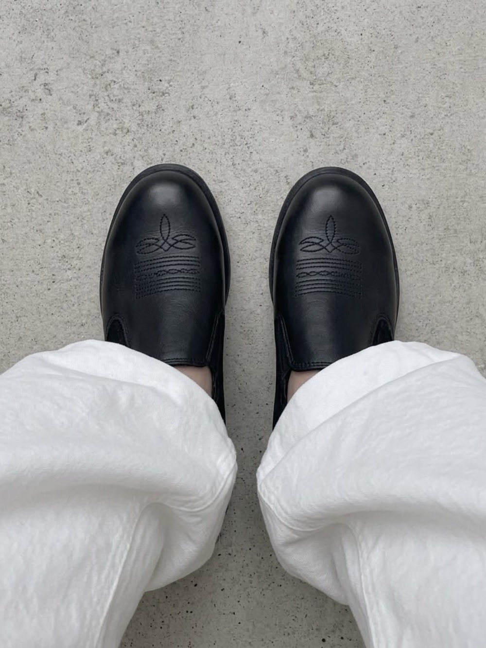 SAS Genuine Leather Women's Slip On Loafers Size 8 WW Black Shoes Made in USA